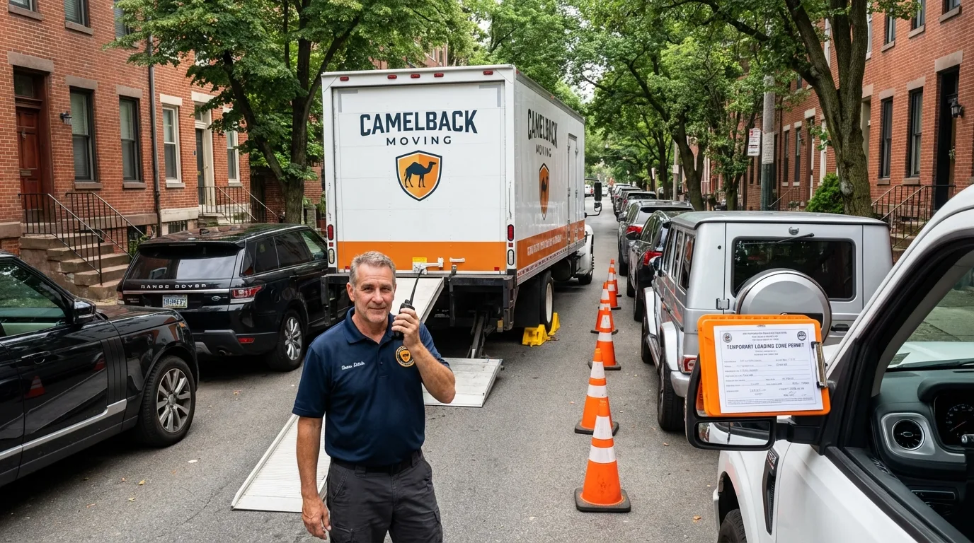 City street loading permit setup in Jenkintown, PA