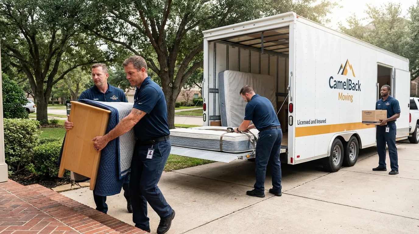Crew loading residential truck for cross-state move from Jenkintown, PA